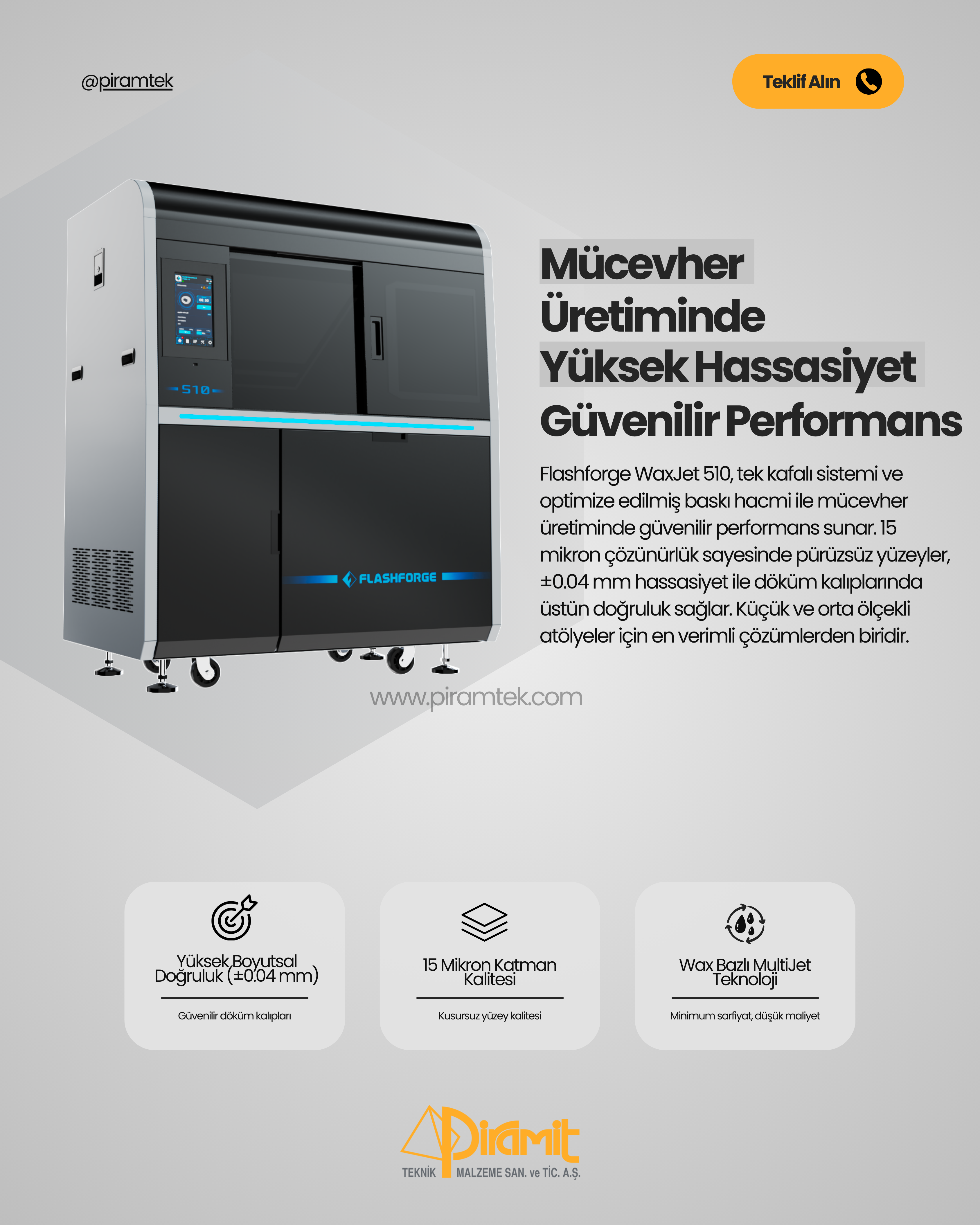 3D Printer Flashforge WaxJet 510 – Professional Wax-Based MultiJet - 3