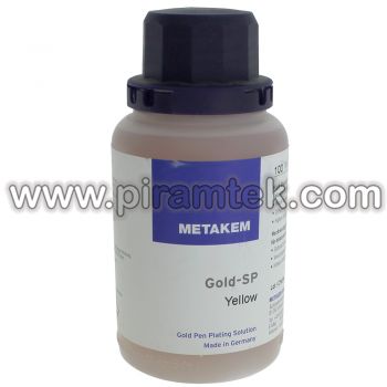 Metakem Yellow Gold Pen Plating Solution – 100 ml / 2 g Fine Gold - 1