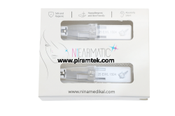 Niearmatic White Birthstar Crystal Kulak Delme Küpesi Large 5mm - Nina Medikal