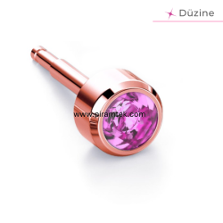 Rose Rose Kulak Delme Küpesi - Nina Medikal