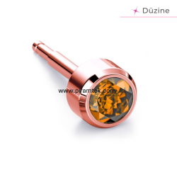 Rose Topaz Kulak Delme Küpesi - Nina Medikal