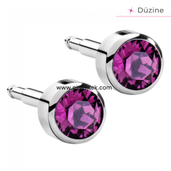 White Amethyst Kulak Delme Küpesi - Nina Medikal