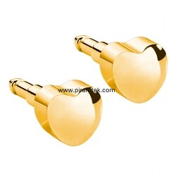 Gold Heart Kulak Delme Küpesi - Nina Medikal