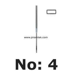 RA2501 14 cm Dikdörtgen Mum Eğesi - No: 4 - Vallorbe