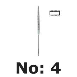 RA2506 14 cm Dikdörtgen (Köşeleri Eğe Değil) Mum Eğesi - No: 4 - Vallorbe