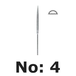 DA8402 14 cm Yarım Yuvarlak Elmas Saatçi Eğesi - No: 4 - Vallorbe