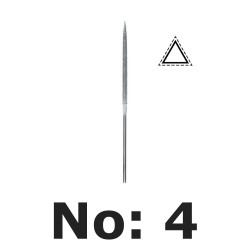 DA8407 14 cm Üçgen Elmas Saatçi Eğesi - No: 4 - Vallorbe