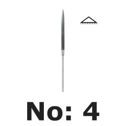 DA8411 14 cm Geniş Üçgen Elmas Saatçi Eğesi - No: 4 - Vallorbe