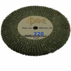 Zımparalı Yeşil Fırça 7 mm - 220 kum - Piramit