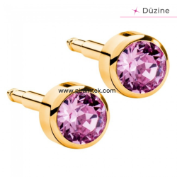 Gold Light Rose Kulak Delme Küpesi - Nina Medikal